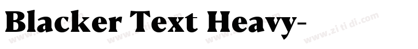 Blacker Text Heavy字体转换